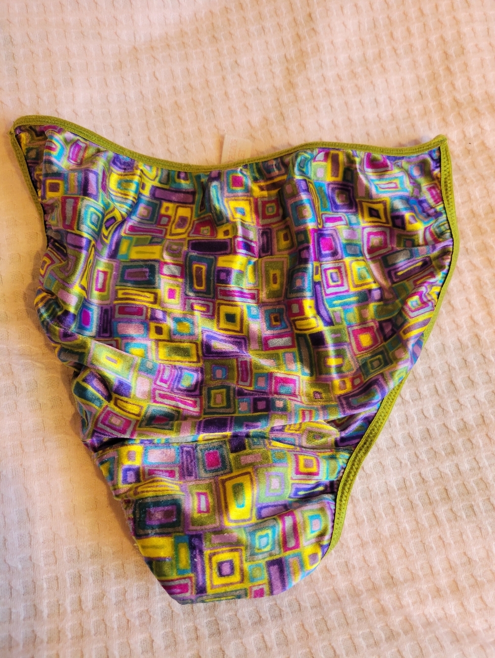 Victoria's Secret Vintage Bikini Panty  Multicolor Geometric